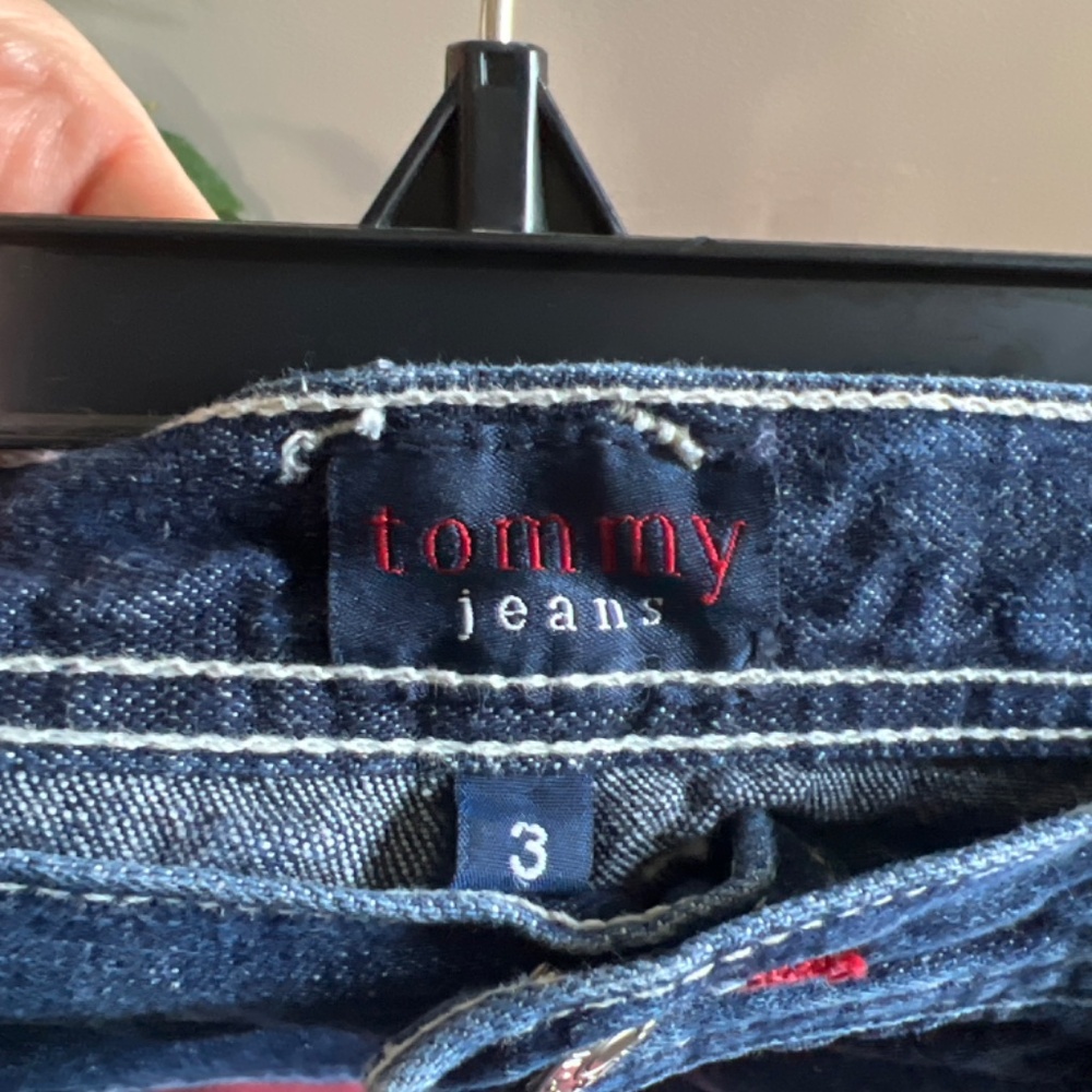 Vintage Tommy Jeans mini denim carpenter skirt size 3 - Picture 3 of 3